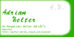 adrian welter business card